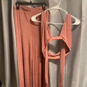Fashion Nova Rose Gold 2 piece set